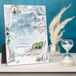 Driftwood Arbor Beach Wedding Guestbook Fotoplaat