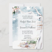 Driftwood Arbor Beach Wedding Invitation Kaart (Voorkant)