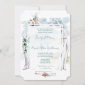 Driftwood Arbor Boho Beach Bruiloft Kaart (Voorkant)