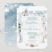 Driftwood Arbor Boho Beach Bruiloft Kaart (Voorkant / Achterkant)