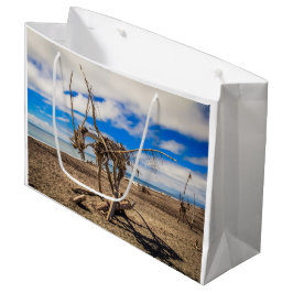 Driftwood artwork on Hokitika Beach, Nieuw-Zeeland Groot Cadeauzakje