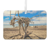 Driftwood artwork on Hokitika Beach, Nieuw-Zeeland Luchtverfrisser (Achterkant)