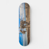 Driftwood artwork on Hokitika Beach, Nieuw-Zeeland Persoonlijk Skateboard (Voorkant)