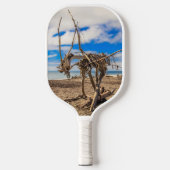 Driftwood artwork on Hokitika Beach, Nieuw-Zeeland Pickleball Paddle (Voorkant)
