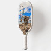 Driftwood artwork on Hokitika Beach, Nieuw-Zeeland Pickleball Paddle (Links)