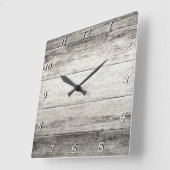 Driftwood Background Vierkante Klok (Hoek)