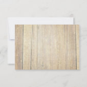 Driftwood Barn Wood Rustic Mason Jar Garden Floral RSVP Kaartje (Achterkant)