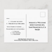 Driftwood Beach Arbor met Rozen Bruiloft RSVP Briefkaart (Achterkant)