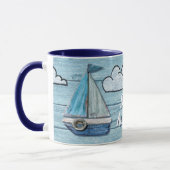 Driftwood Beach design jacht 2 tone koffiekoffie m Mok (Links)