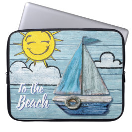 Driftwood Beach design Yacht 13" Laptop Sleeve. Sleeve