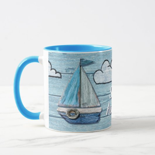 Driftwood Beach design Yacht 2 tone koffie mok. Mok (Links)