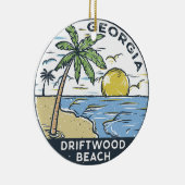 Driftwood Beach Georgia  Keramisch Ornament (Rechts)