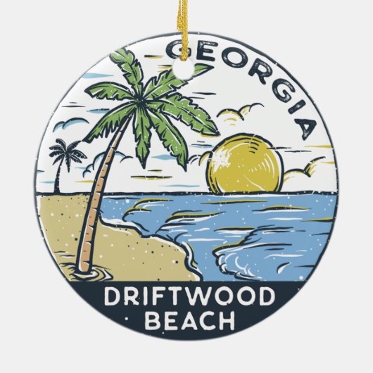 Driftwood Beach Georgia  Keramisch Ornament (Achterkant)