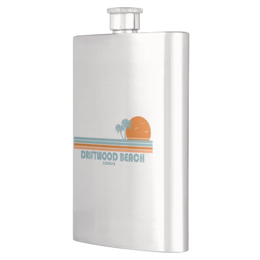 Driftwood Beach Georgia Sun Palm Trees Flacon (Links)