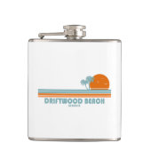 Driftwood Beach Georgia Sun Palm Trees Heupfles (Voorkant)