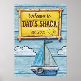 Driftwood Beach House poster van het pakbon van pa