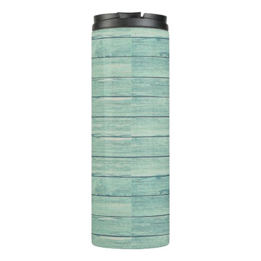 Driftwood Beach ontwerp Thermal Tumbler. Jade Thermosbeker (Achterkant)