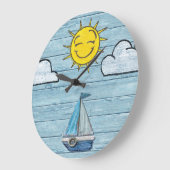 Driftwood Beach-ontwerp voor grote wandklokken (Hoek)