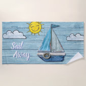 Driftwood Beach ontwerp Yacht Beach Handdoek (Voorkant)