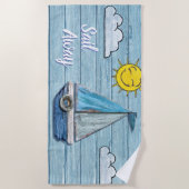 Driftwood Beach ontwerp Yacht Beach Handdoek (Voorkant)