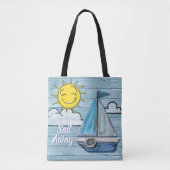 Driftwood Beach ontwerp Yacht canvas tas. Tote Bag (Voorkant)