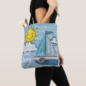 Driftwood Beach ontwerp Yacht canvas tas. Tote Bag (Dichtbij)