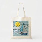 Driftwood Beach ontwerp Yacht canvas tas. Tote Bag (Voorkant)