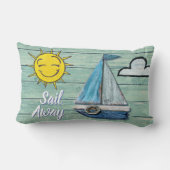 Driftwood Beach ontwerp Yacht Lumbar kussen. Kussen (Achterkant)