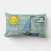 Driftwood Beach ontwerp Yacht Lumbar kussen. Kussen (Voorkant)