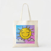 Driftwood Beach ontwerp zonnige canvas tas. Tote Bag (Voorkant)