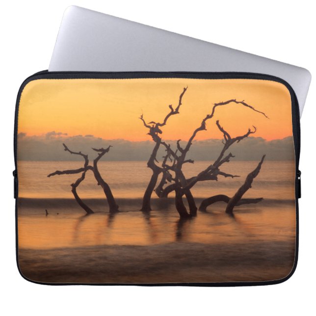 Driftwood Beach op Sunrise Jekyll Island Georgia Laptop Sleeve (Voorkant)