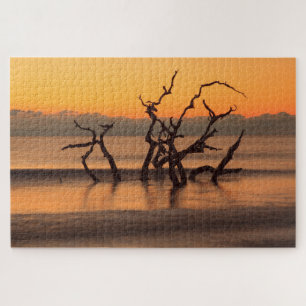 Driftwood Beach op Sunrise Jekyll Island Georgia Legpuzzel