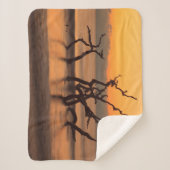 Driftwood Beach op Sunrise Jekyll Island Georgia Sherpa Deken (Voorkant)