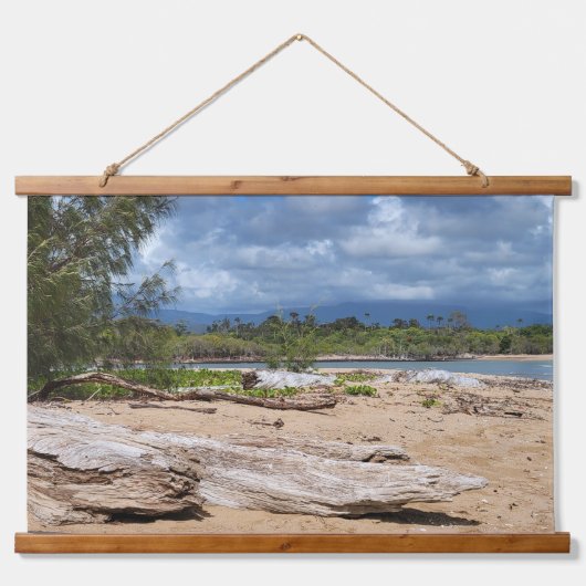 Driftwood Beach Scene Hangend Wandkleed (Voorkant)