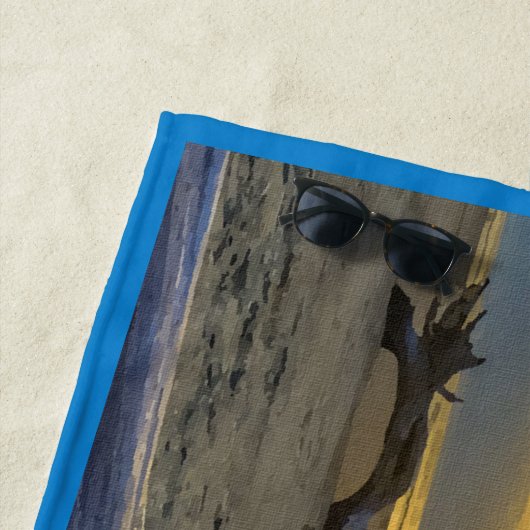 Driftwood Beaufort SC Beach Sunrise Strandlaken (In situ)