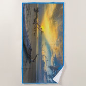 Driftwood Beaufort SC Beach Sunrise Strandlaken (Voorkant)