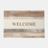 Driftwood beige bruin welkom deurmat (Voorkant)