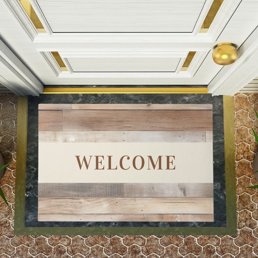 Driftwood beige bruin welkom deurmat