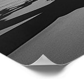 Driftwood boomstam B&W foto Poster (Hoek)