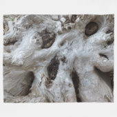 Driftwood Burl Abstract Fleece Deken (Voorkant (Horizontaal))