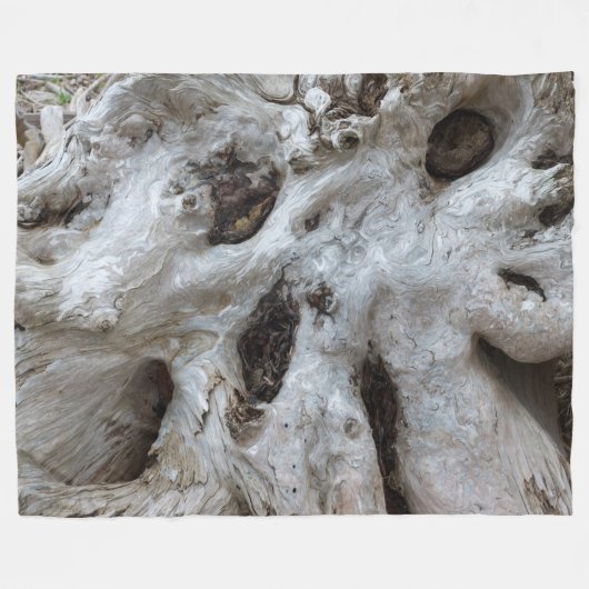 Driftwood Burl Abstract Fleece Deken (Voorkant (Horizontaal))