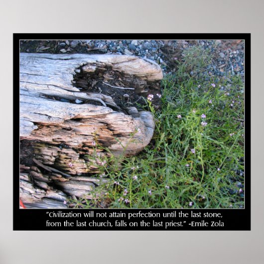 Driftwood en Zola Quote Poster (Voorkant)
