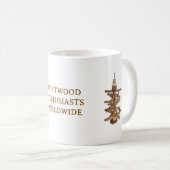 DRIFTWOOD ENTHUSIASTS WORLDWIDE. WHITE MUG ite mug Koffiemok (Voorkant rechts)