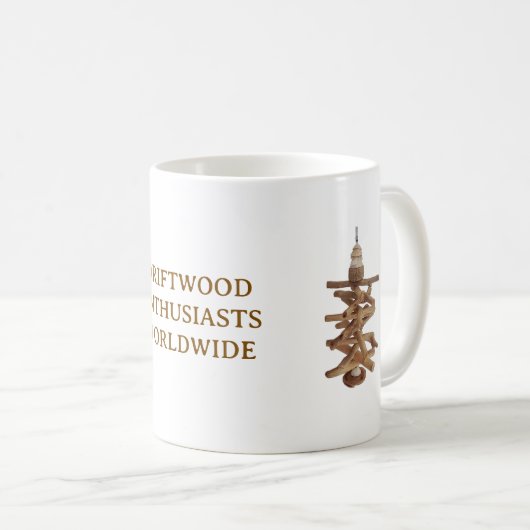 DRIFTWOOD ENTHUSIASTS WORLDWIDE. WHITE MUG ite mug Koffiemok (Voorkant rechts)