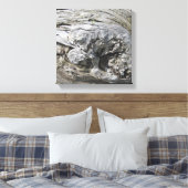 Driftwood Foto Uitgerekt Canvas Print (Insitu (Slaapkamer))