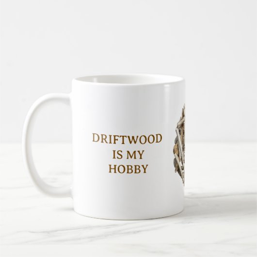 DRIFTWOOD-GEÏNSPIREERDE WITTE KERAMISCHE MOK (Links)