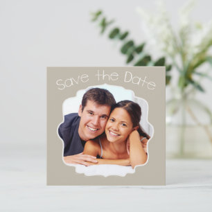 Driftwood Gele Foto Modern Save the Date