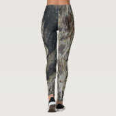 Driftwood Grain Pattern Foto Rustic Woodgrain Leggings (Achterkant)