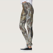 Driftwood Grain Pattern Foto Rustic Woodgrain Leggings (Links)