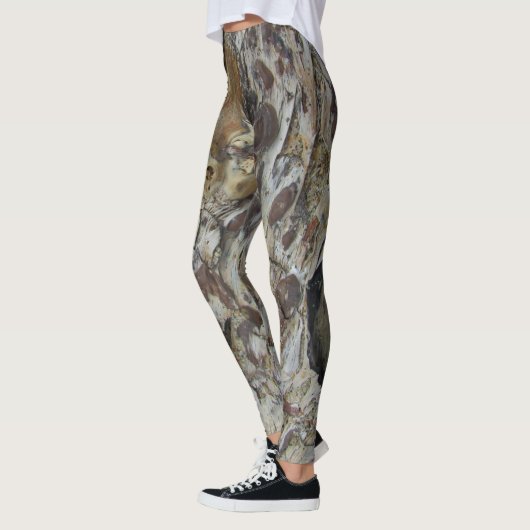 Driftwood Grain Pattern Foto Rustic Woodgrain Leggings (Links)